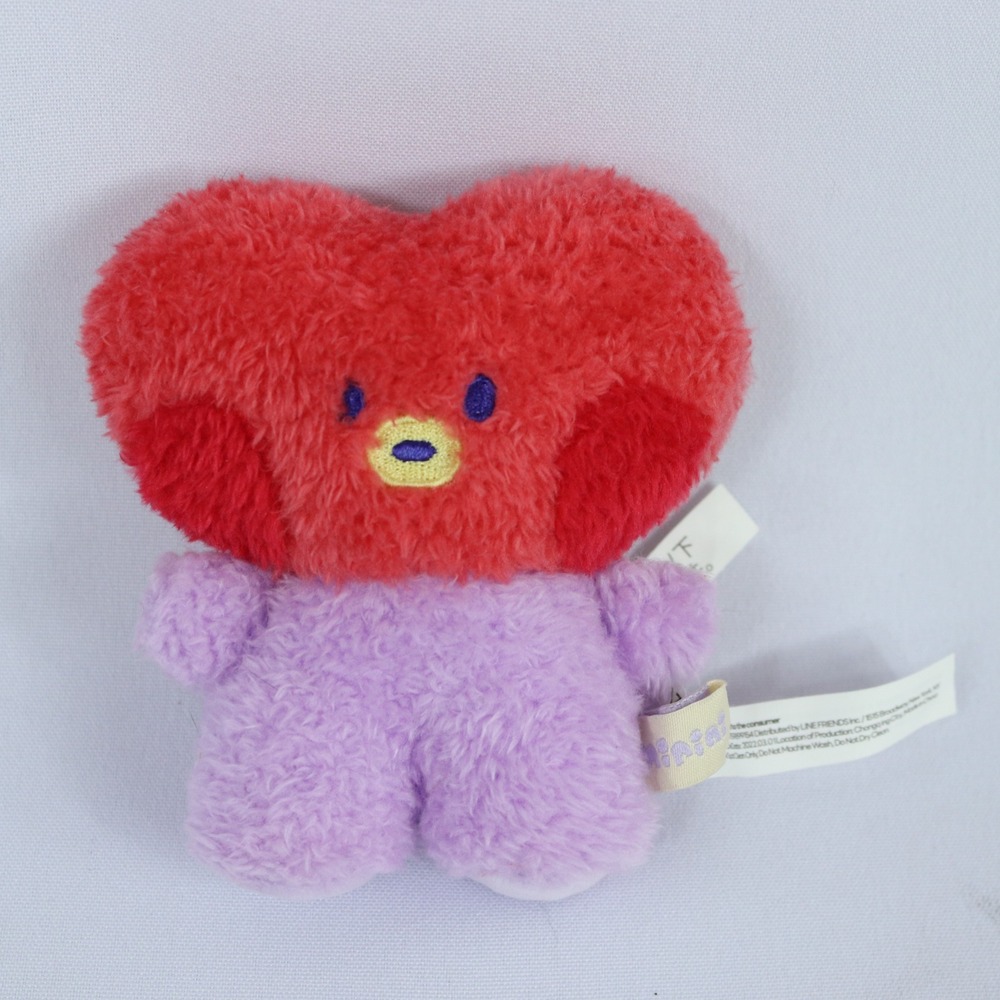 BT21 Minini TATA Plush BTS by Line Friends Mini Plush Heart with Yellow Cape